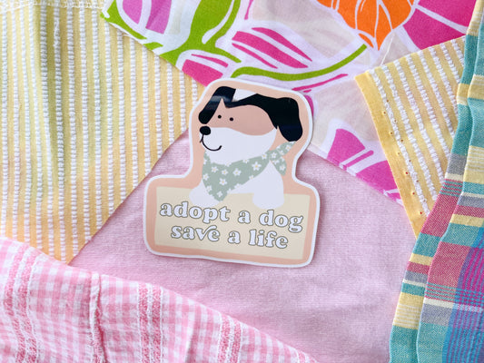 Adopt a Dog Save a Life Sticker