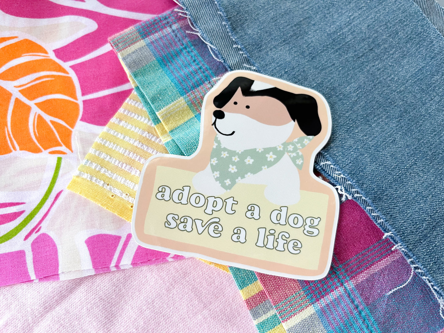 Adopt a Dog Save a Life Sticker