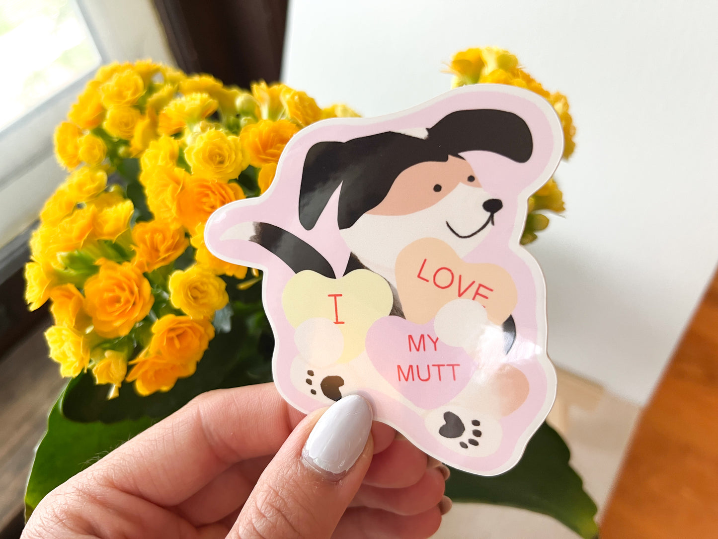 I Love My Mutt Sticker