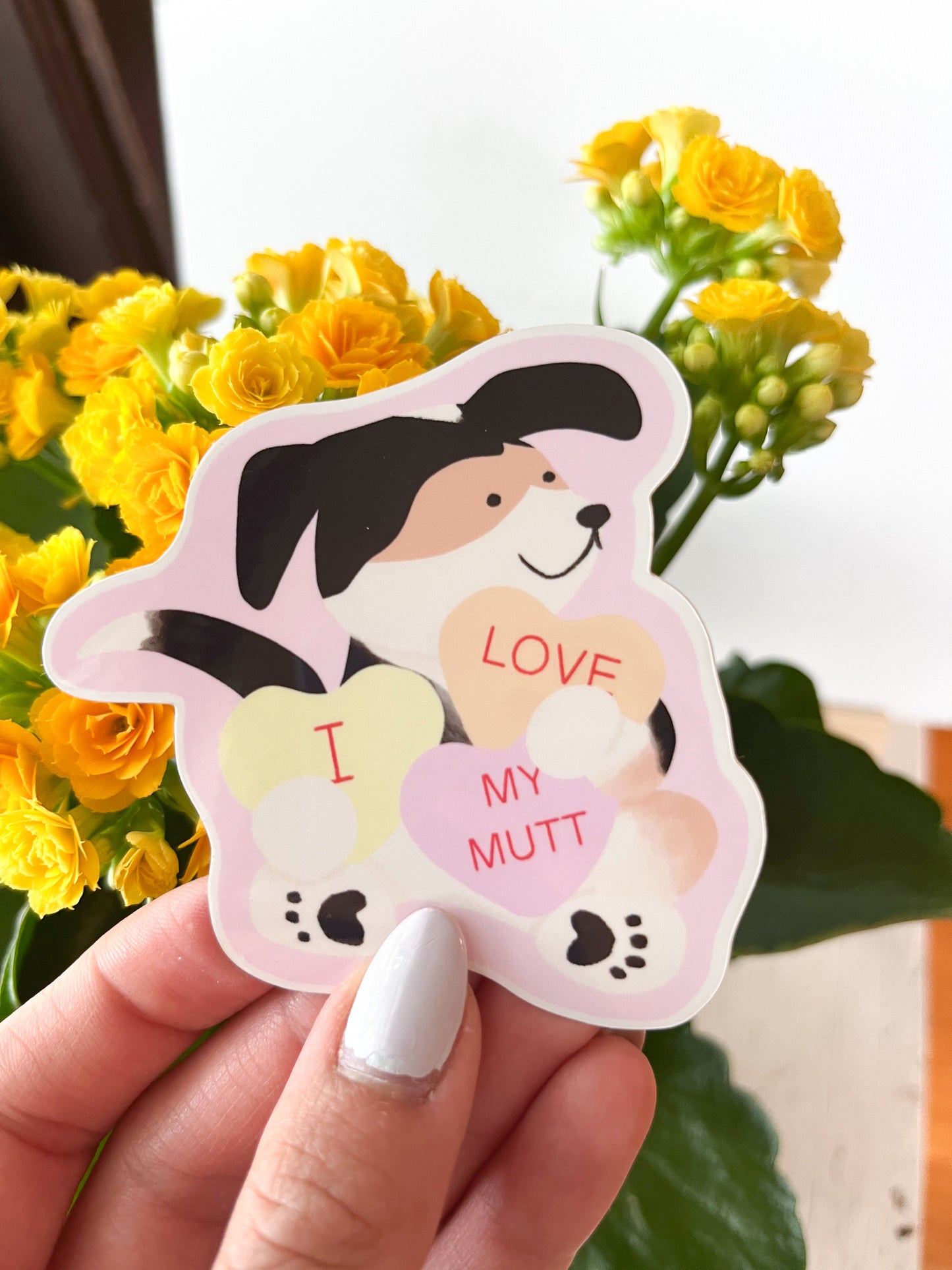 I Love My Mutt Sticker