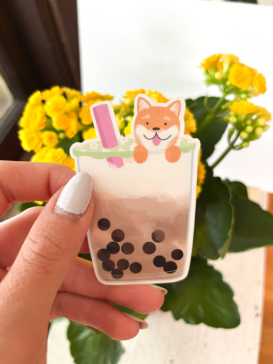 Boba Dog Sticker