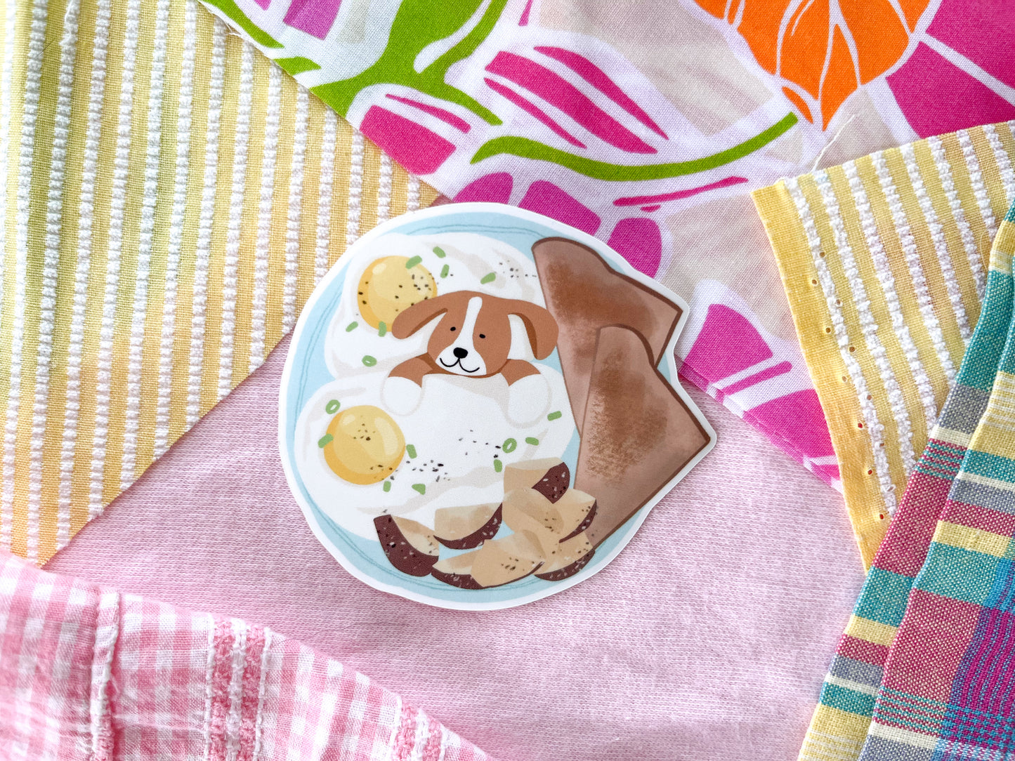 Breakfast Dog Sticker