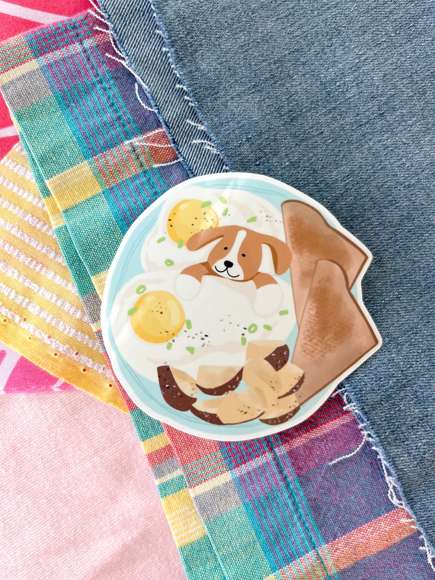 Breakfast Dog Sticker