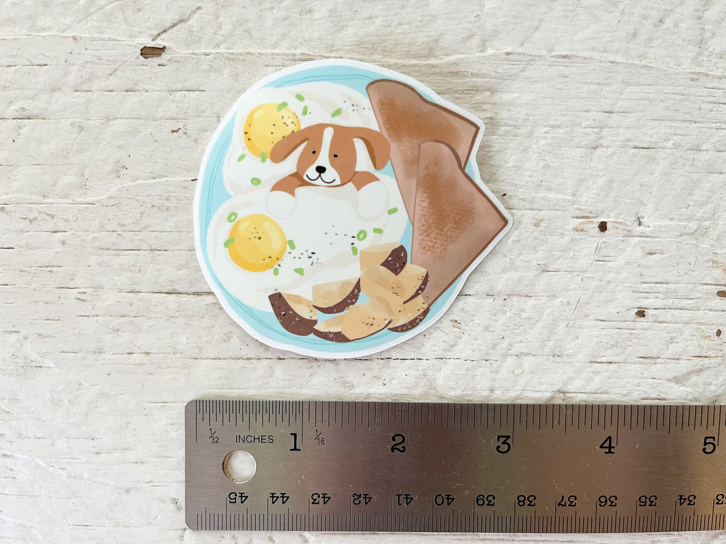 Breakfast Dog Sticker