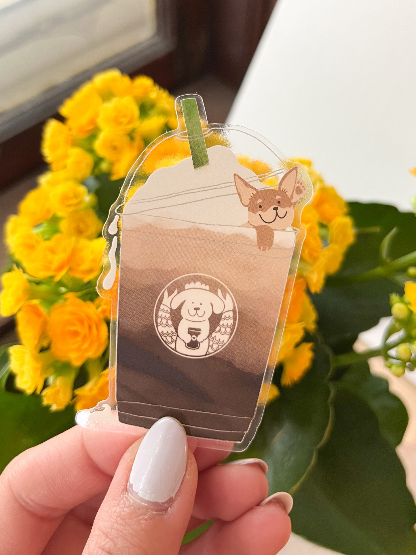 Coffee Dog Clear Sticker