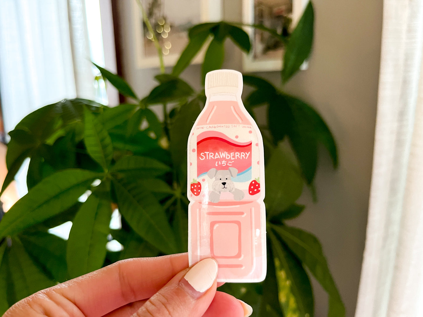 Strawberry Calpico Dog Sticker