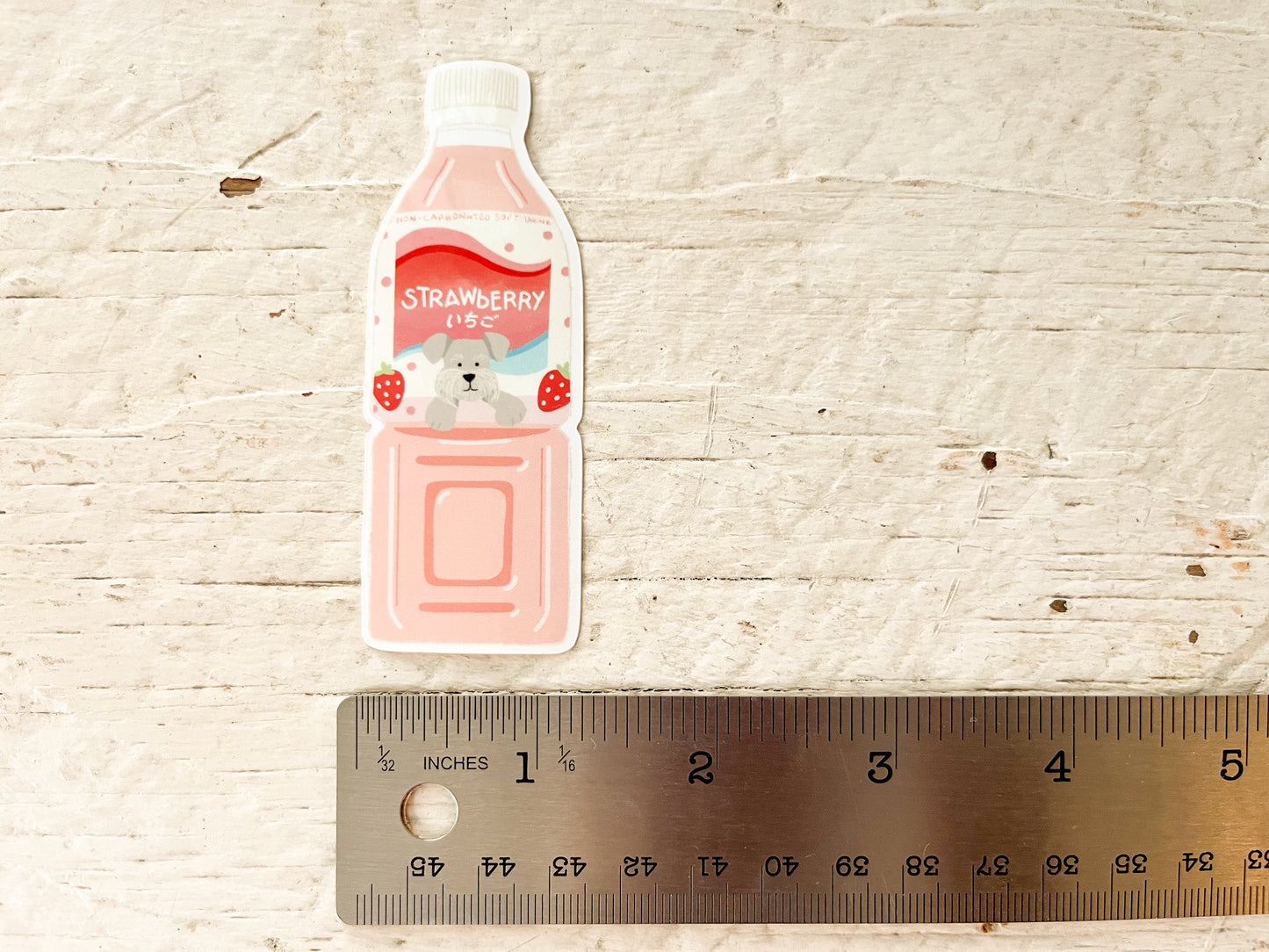 Strawberry Calpico Dog Sticker