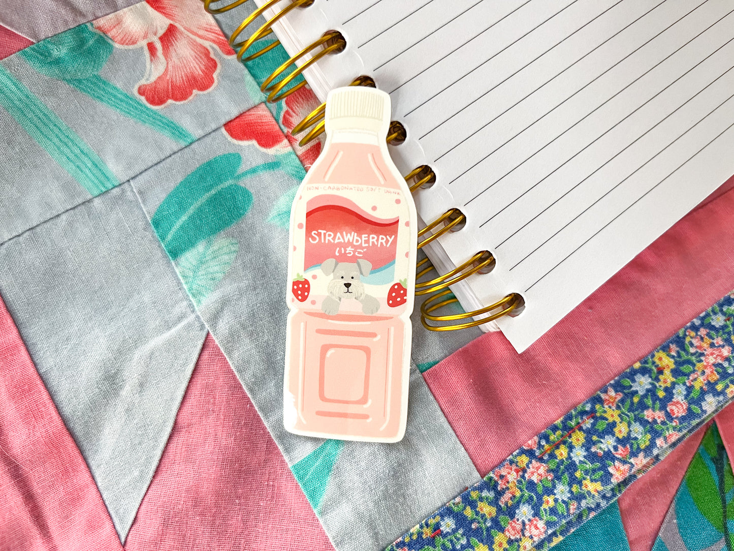 Strawberry Calpico Dog Sticker