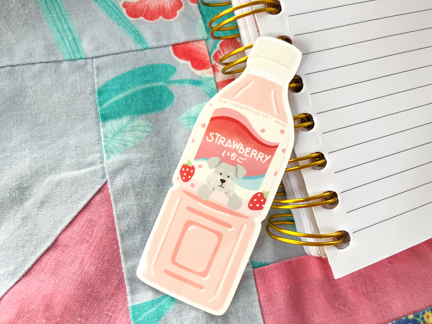 Strawberry Calpico Dog Sticker